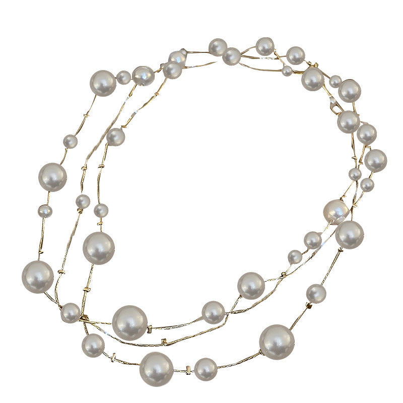 Wholesale Lace Collar Rhinestone Pearl Necklace