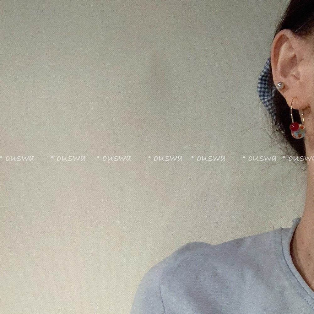 Wholesale  colored glaze  retro handmade earrings