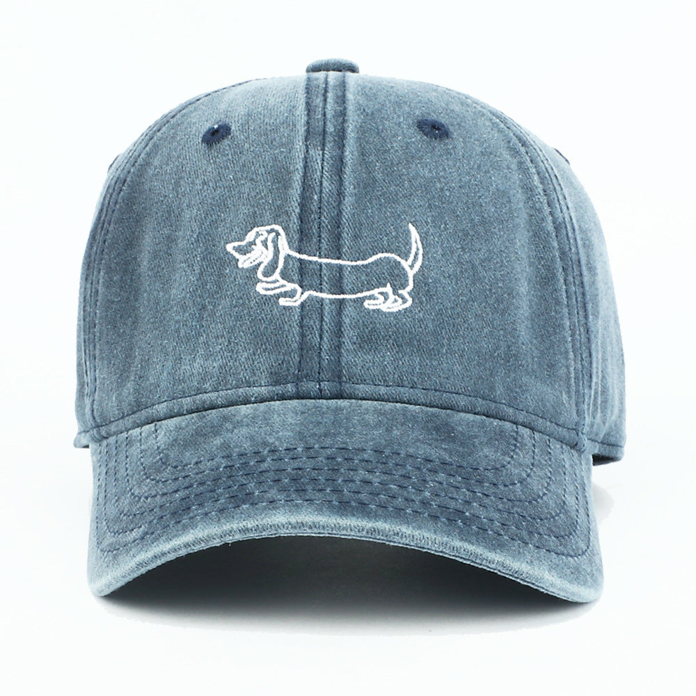 Wholesale Cartoon Funny Puppy Embroidery Vintage Washed Baseball Cap ACC-HT-RongZhao013