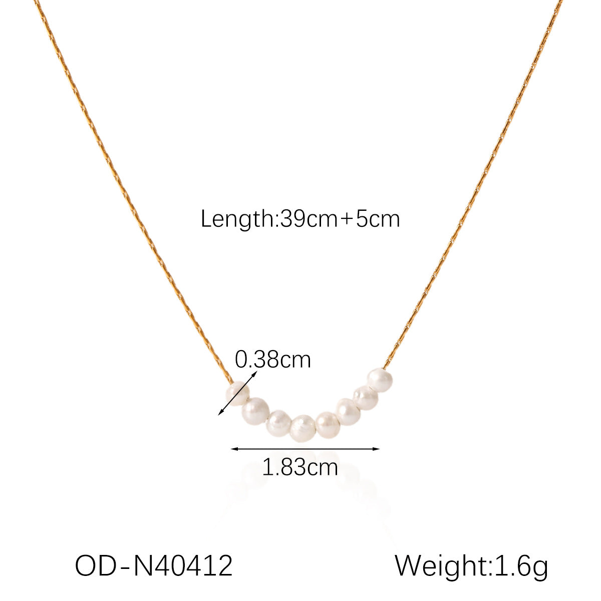 Wholesale Stainless Steel Flower Shape Pearl Necklace