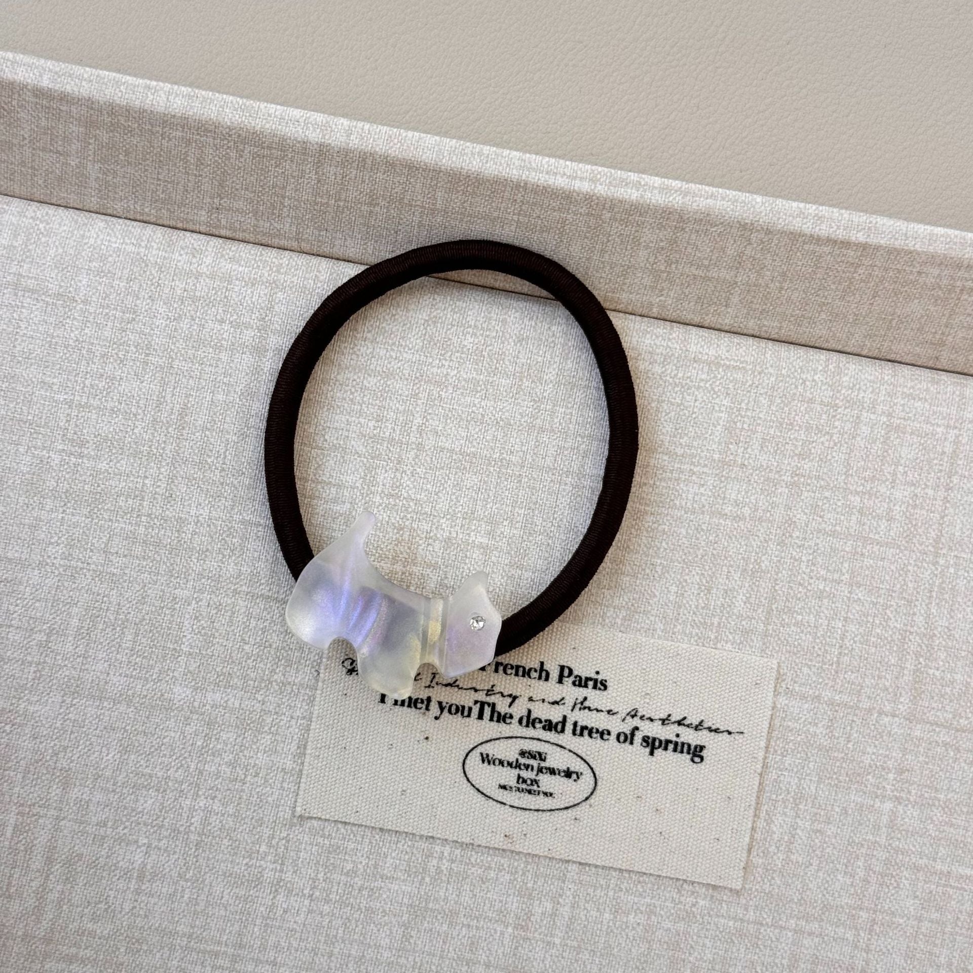 Wholesale Acetate sheet cute cartoon puppy rhinestone hairband