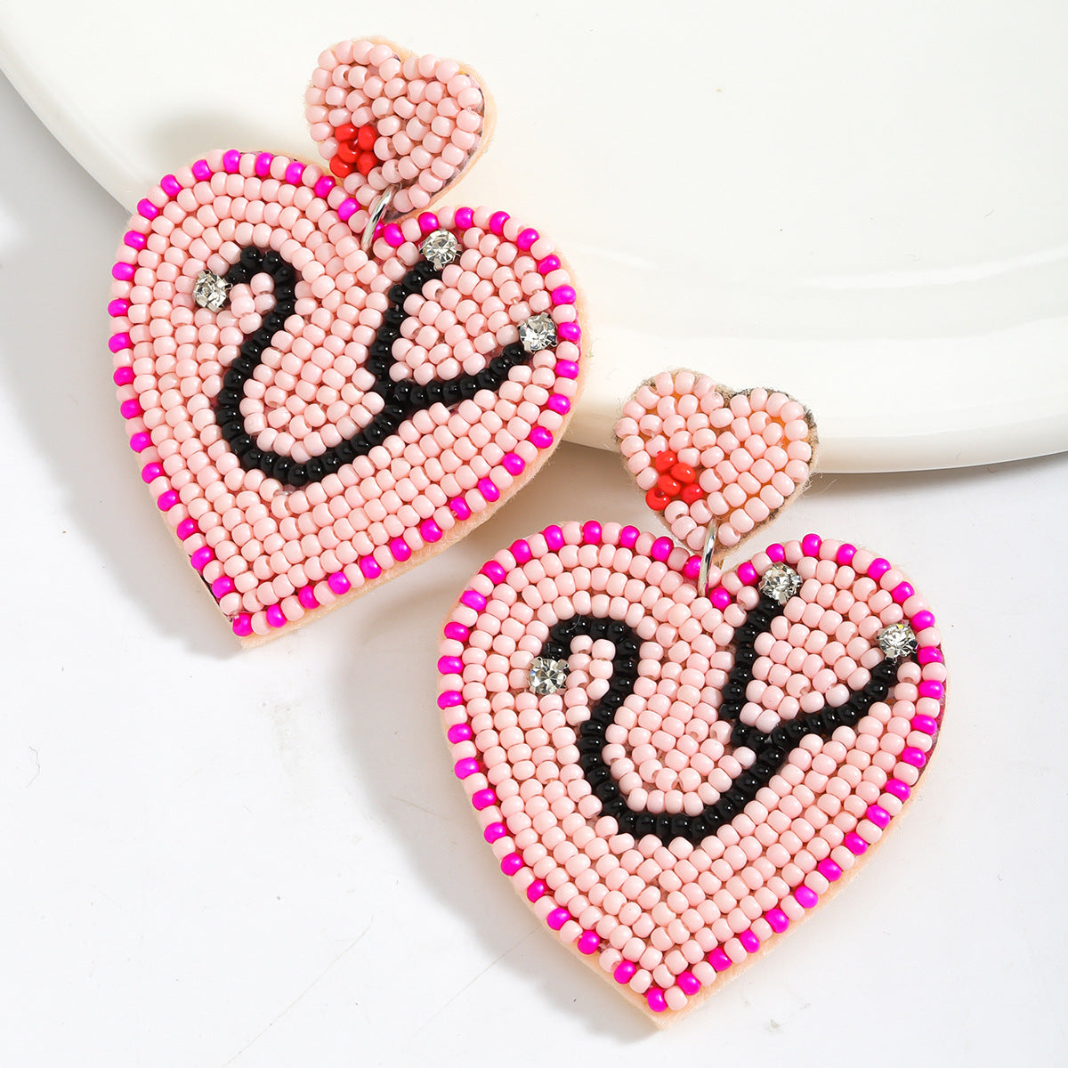 Wholesale Alloy Love Nurse Rice Ball Set Diamond Earrings ACC-ES-JiaQi014