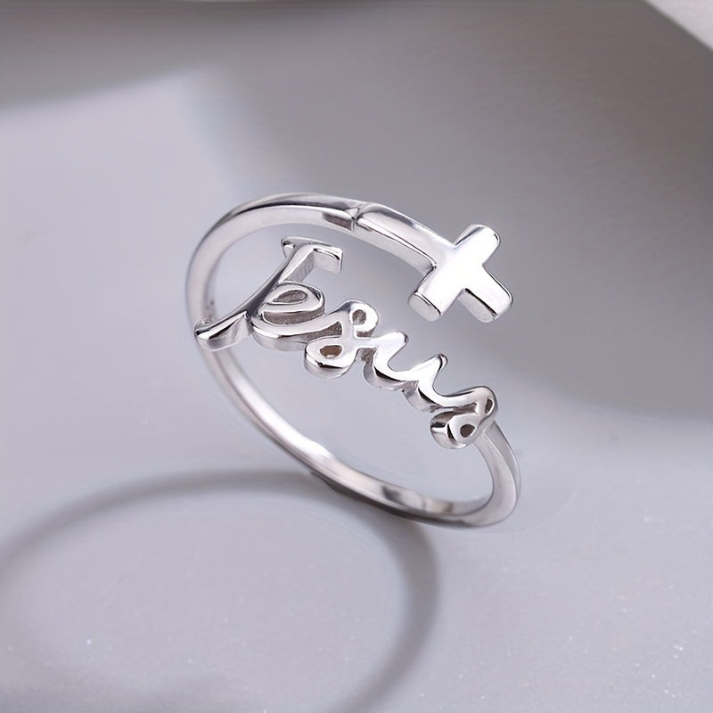 Wholesale cross design adjustable winding S925 sterling silver ring