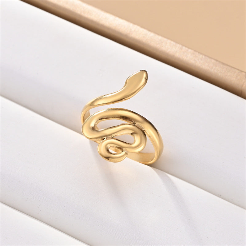 Wholesale Stainless steel oil drop simple cool style open ring