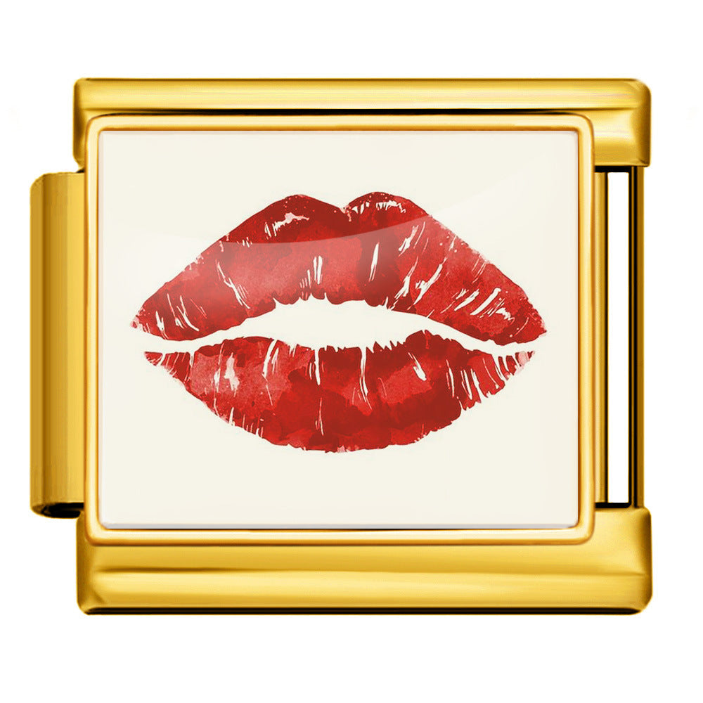 Wholesale 9mm Italian Charm Starter Bracelets DIY Valentine' s Day Heart-Shaped Stainless Steel Composable Bracelet