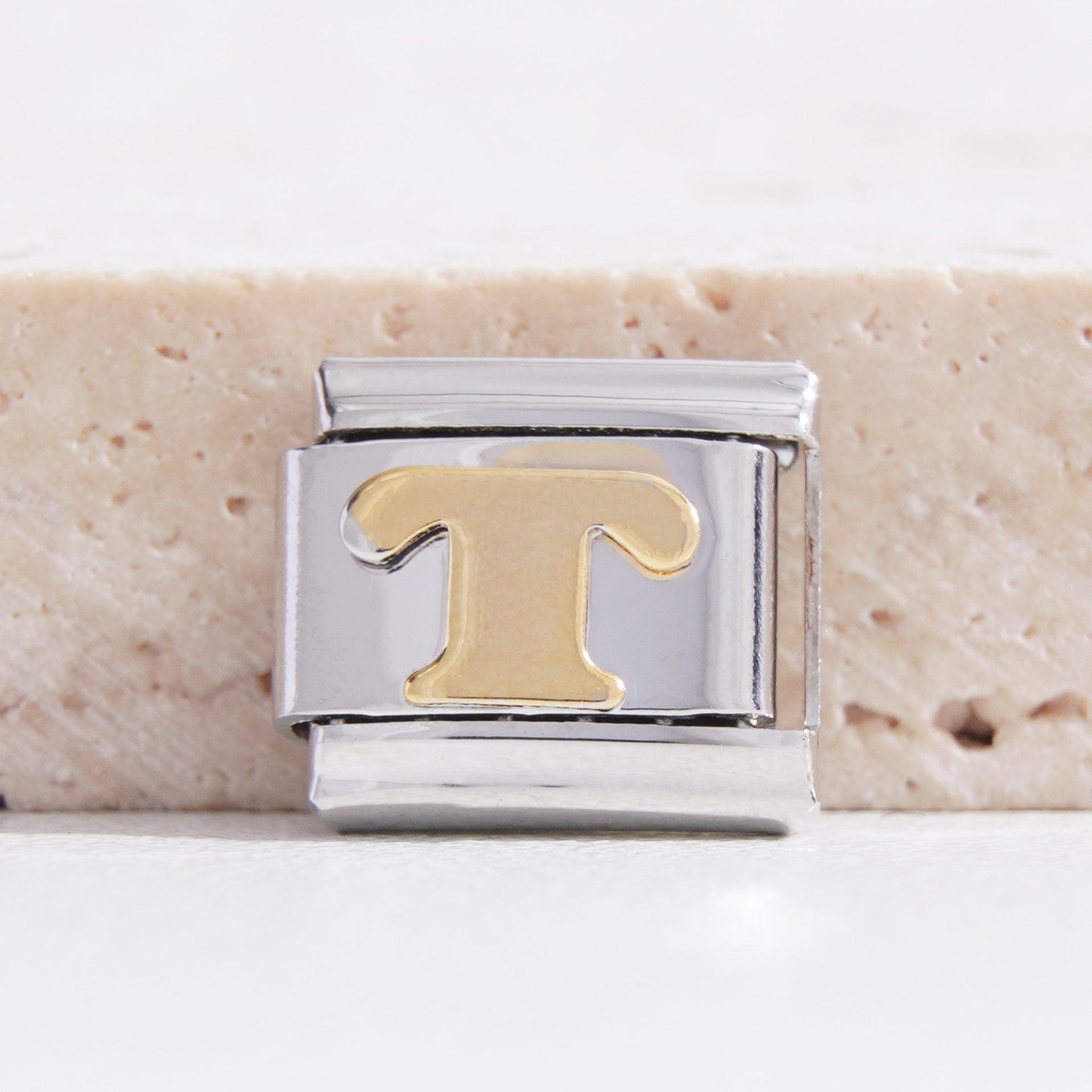 Wholesale Italian Charm Bracelet 9mm DIY Splicing Black Letter Stainless Steel Composable Bracelet