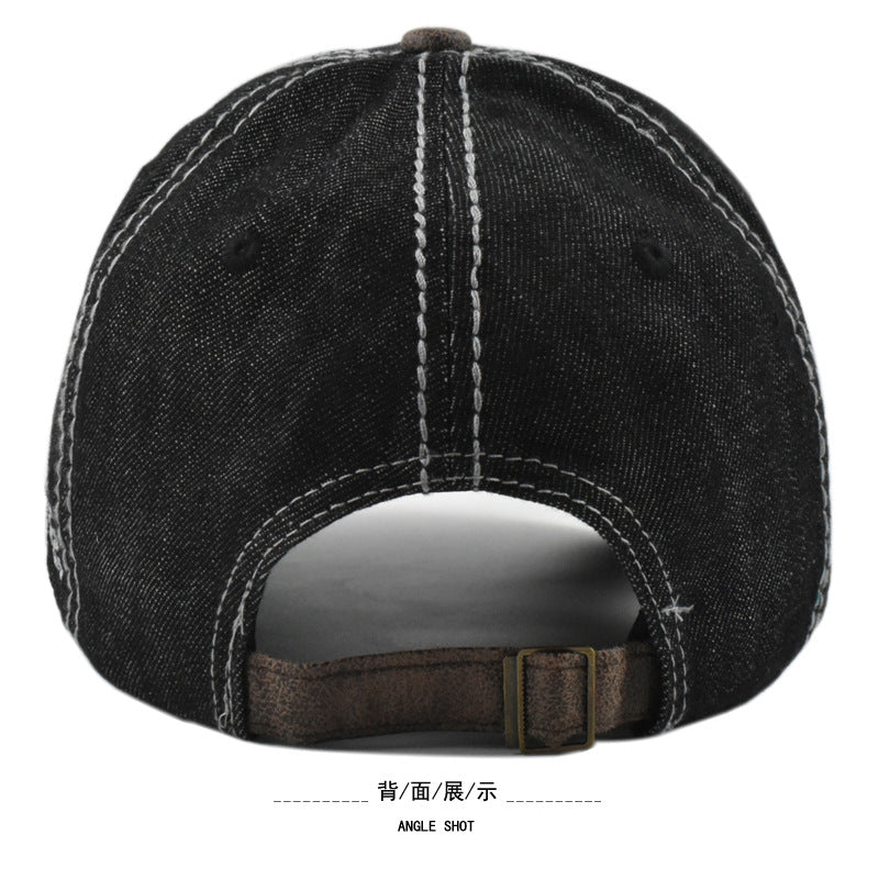 Wholesale retro baseball cap  washed Denim peaked cap
