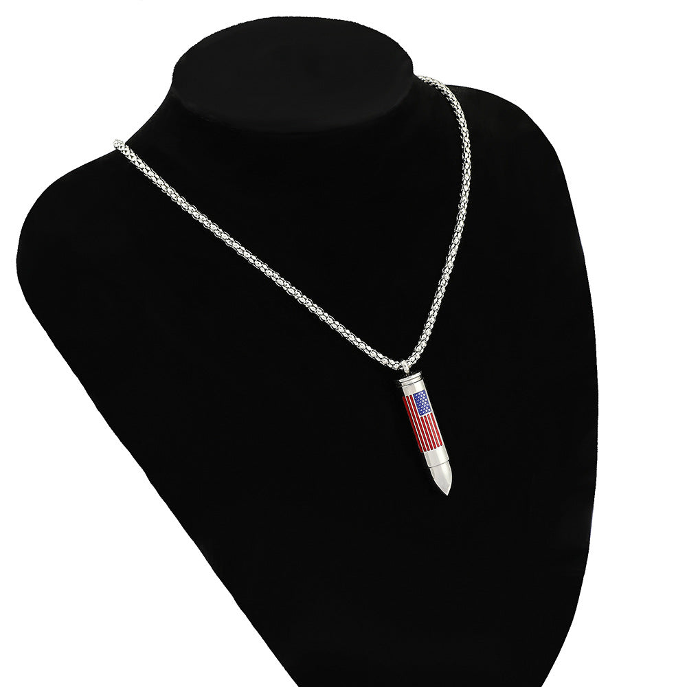 Wholesale Bullet Necklace Openable Ashes Perfume Necklace Titanium Steel Necklace