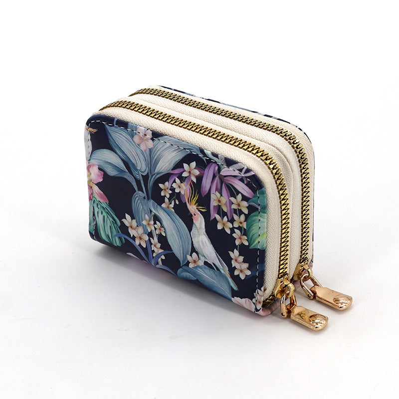 Wholesale Flower Card Holder Multi-card Slot Multi-function Zipper Wallet ACC-WT-BiLH010