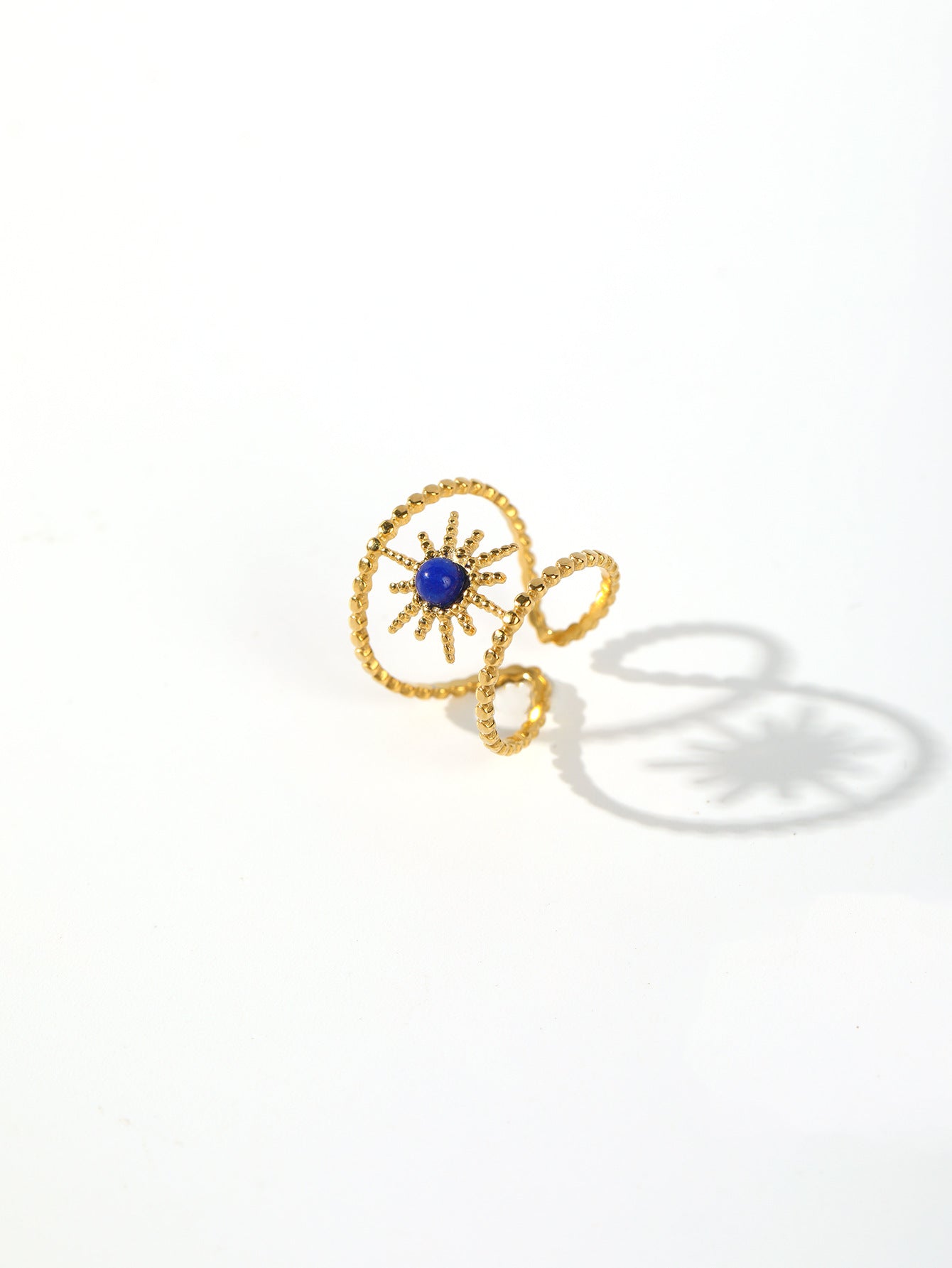 Wholesale 18k Gold Plated Tiger Eye Turquoise Stainless Steel Rings ACC-RS-MuC016