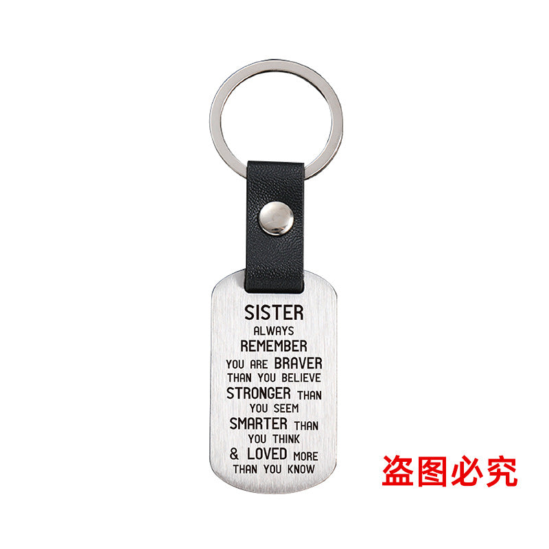 Wholesale Gifts for Friends Sisters Metal Leather Keychains ACC-KC-GangGu030