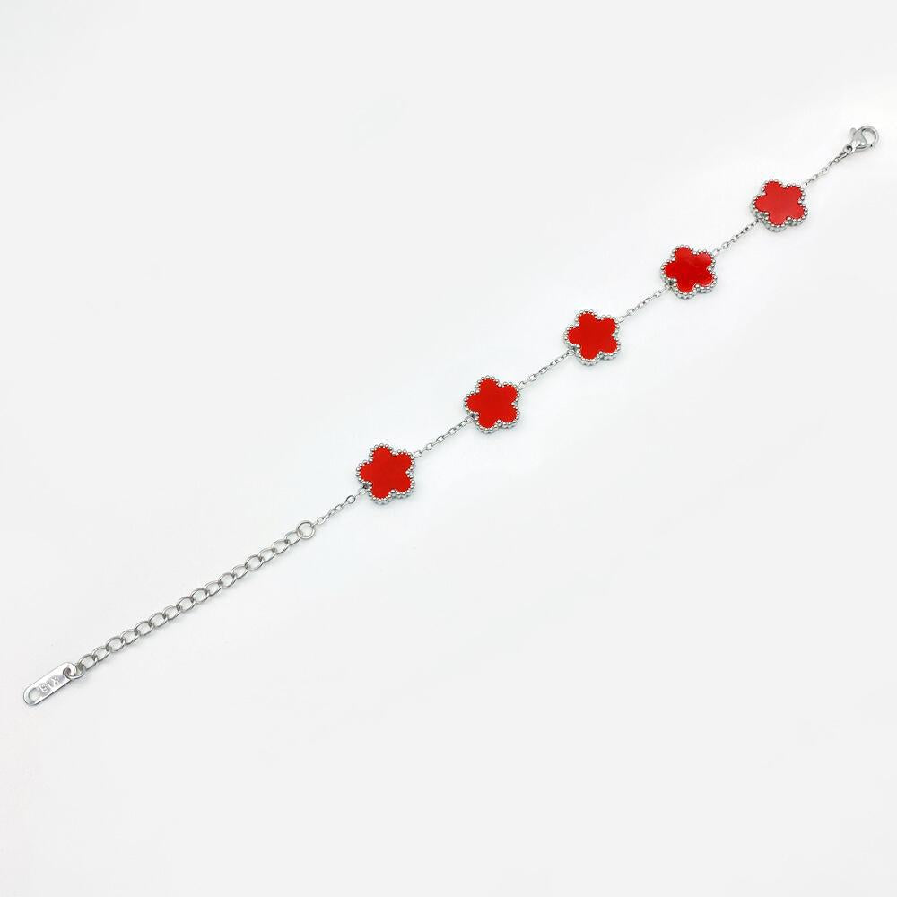 Wholesale Electroplated Stainless Steel Lucky Clover Bracelet - Modern Minimalist Fashion Accessory for Gift or Boutique Resale
