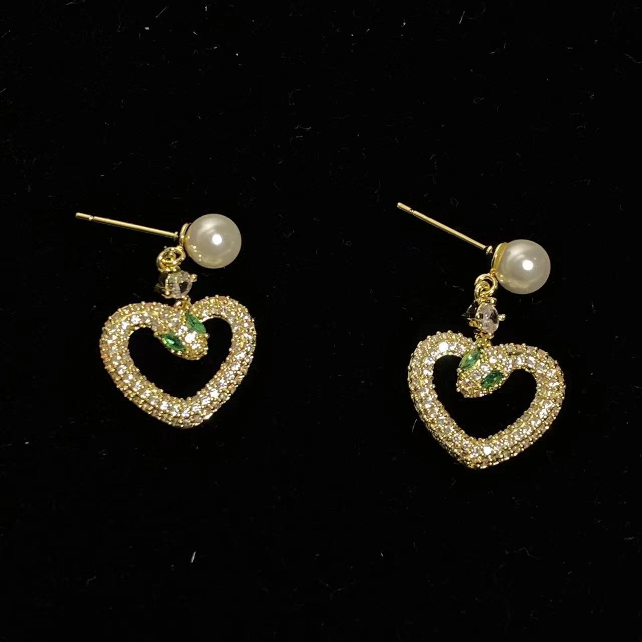 Wholesale Pearl Diamond Love Snake Necklaces Earrings