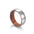 Wholesale inner ring inlaid rosewood titanium steel men's ring