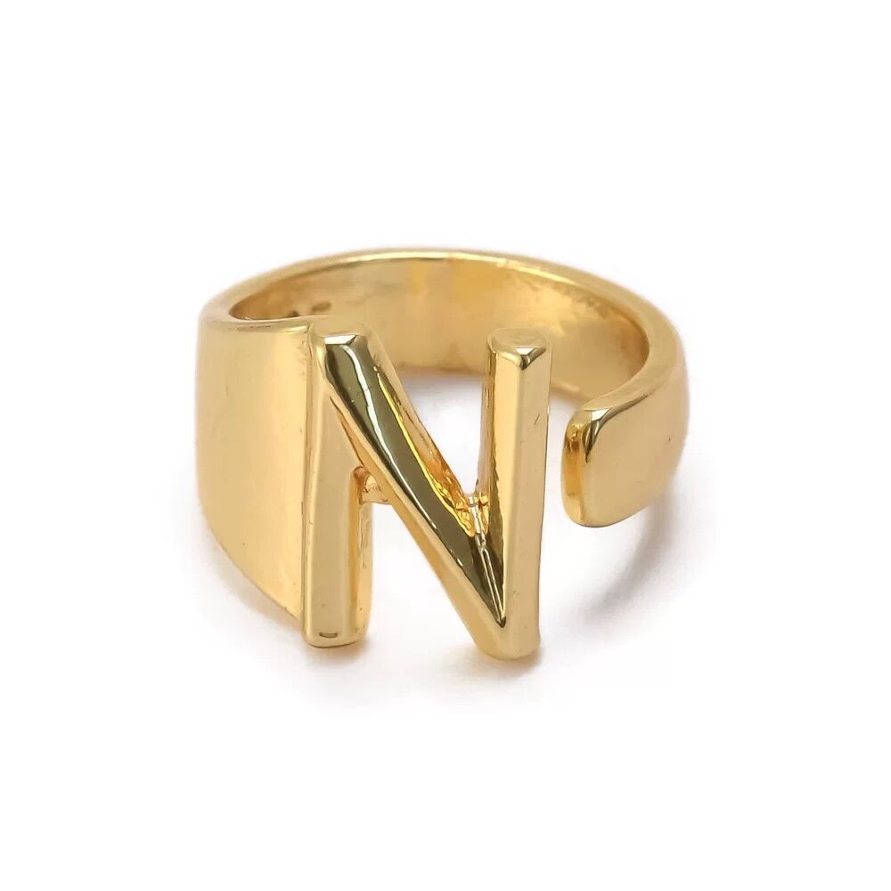 Wholesale English Letter Ring Open Adjustable Ring ACC-RS-TuCai001