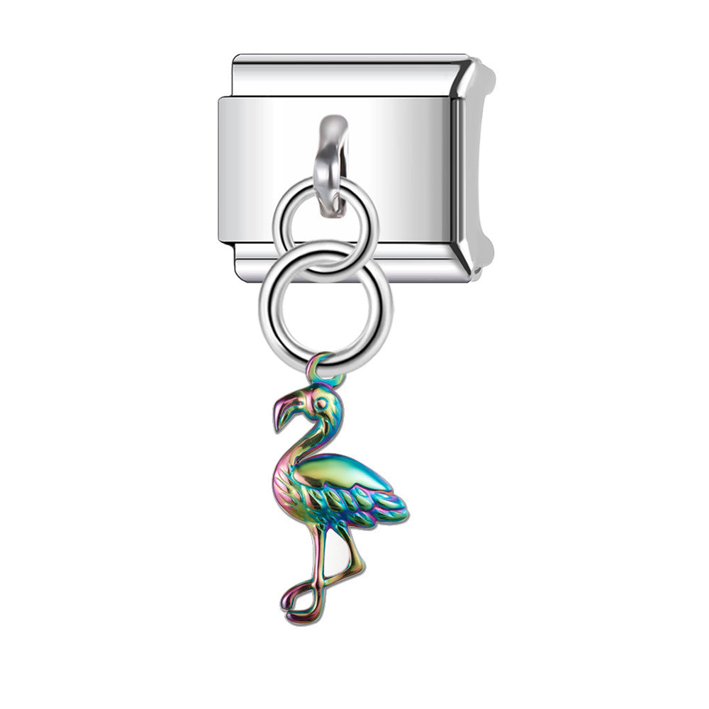 Wholesale Italian Charm Bracelet 9mm DIY Splicing Stainless Steel Laser Personalized Composable Bracelet