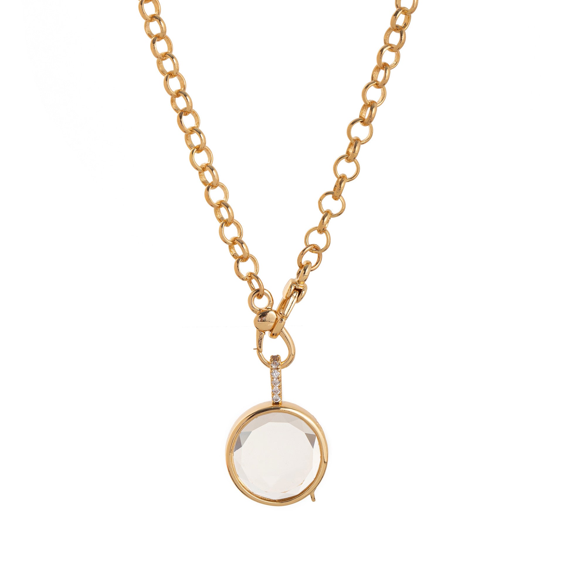 Wholesale Electroplated openable hollow transparent box DIY necklace