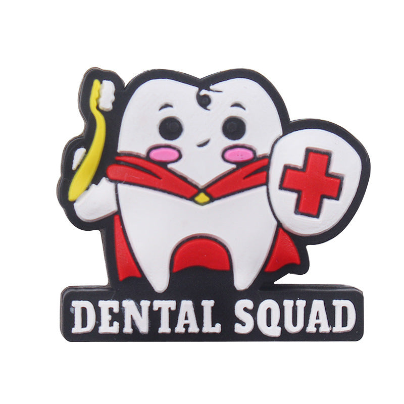 Wholesale 10pcs Cartoon Dental Silicone Beads Focal Beads DIY Beadable Pen Accessories ACC-BDS-GuangTian028