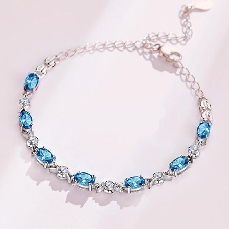 Wholesale 925 Silver Amethyst Bracelet