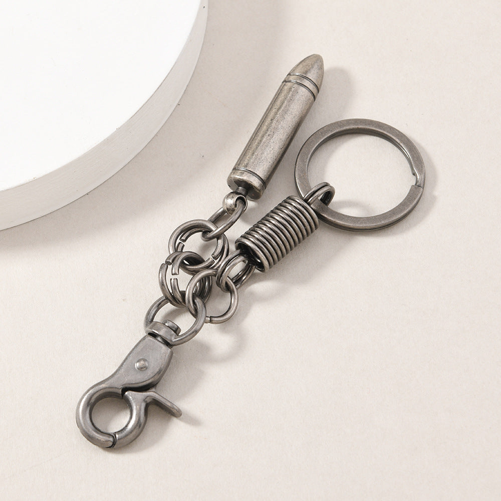 Wholesale  Alloy Ancient Silver Bullet Metal Keychain