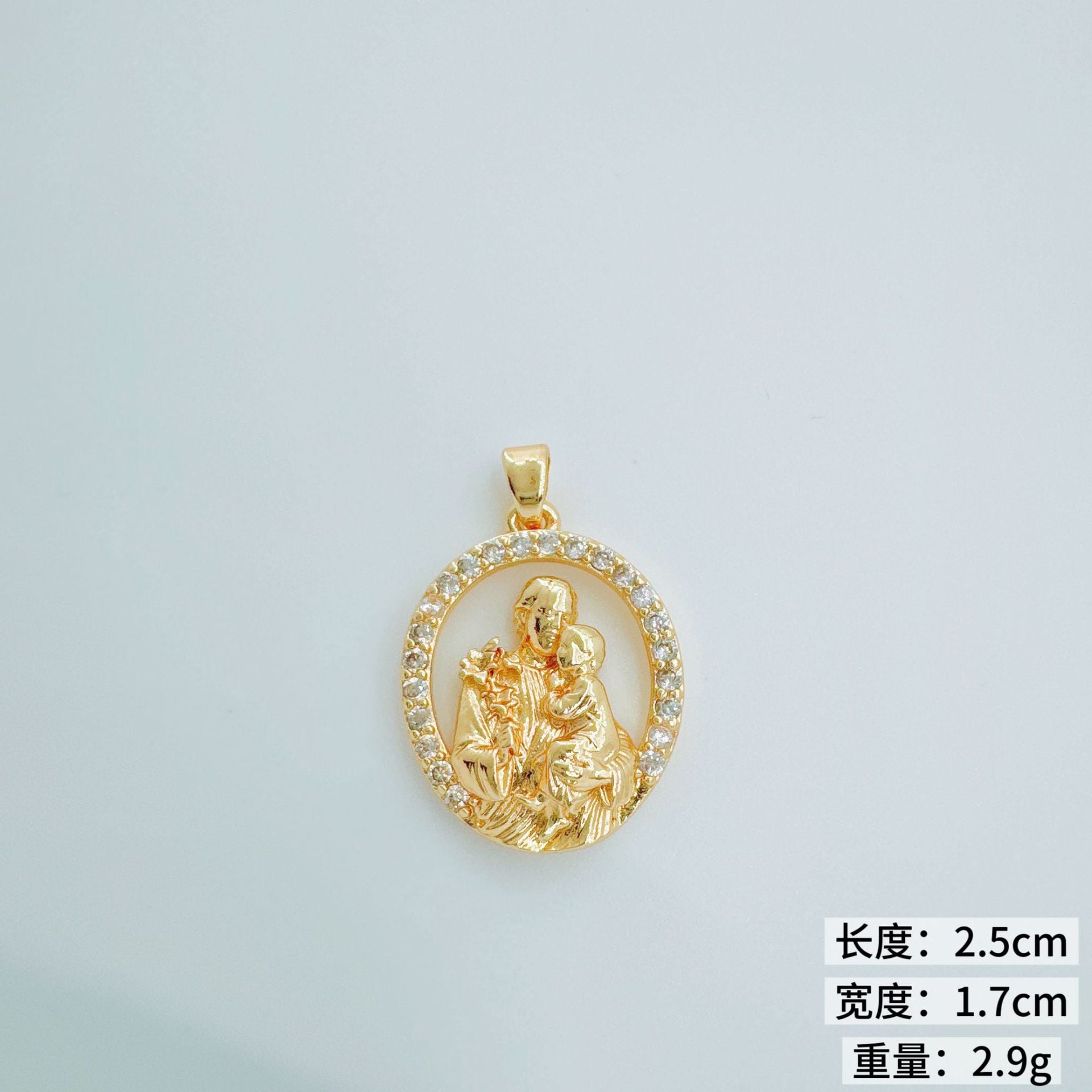 Wholesale Chic Copper Zircon Pendant Necklace Trendy Fashion Accessory Gift