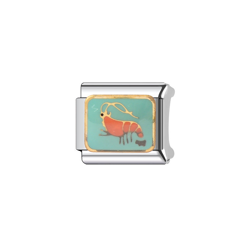 Wholesale Italian Charm Bracelet 9mm DIY Splicing Removable Love Cartoon Stainless Steel Composable Bracelet