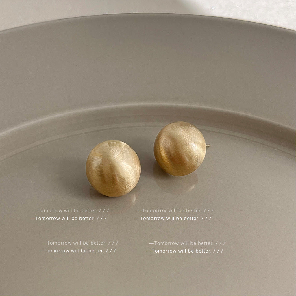 Wholesale Brushed Frosted Geometric Earrings Ear Studs ACC-ES-Eryu003