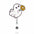 Wholesale Halloween Cute Ghost Retractable Rotating Badge Keychain
