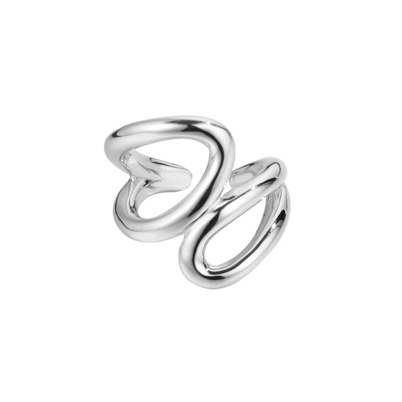 Wholesale S925 Sterling Silver Hollow Geometric Ear Clips ACC-ES-YWE007