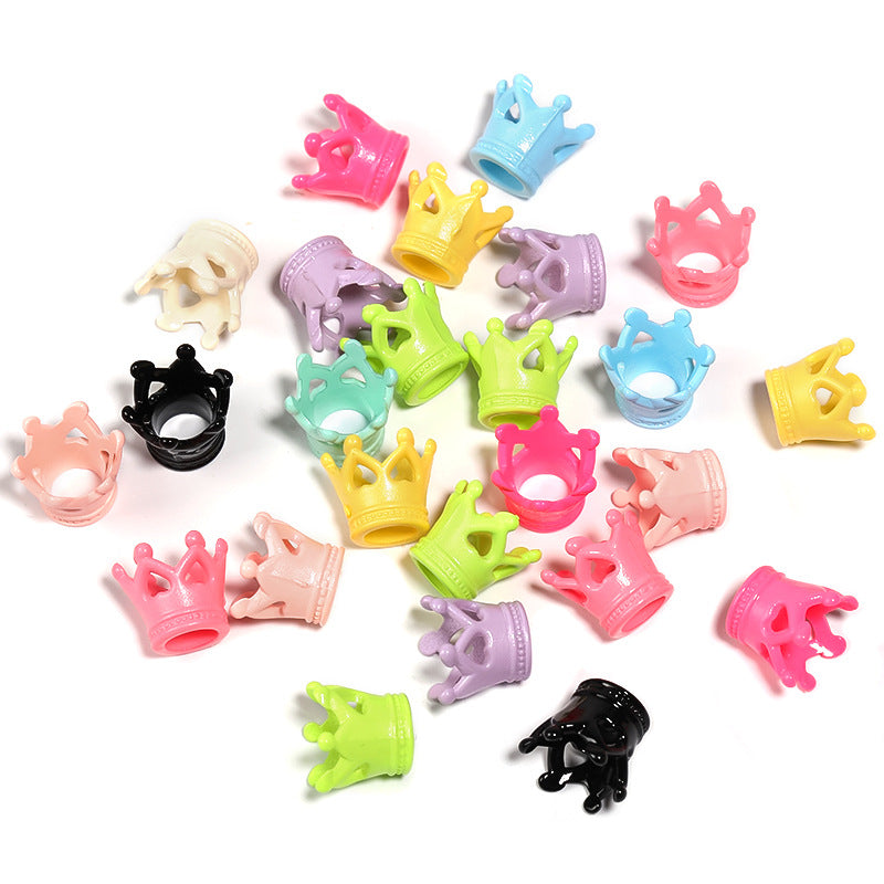 Wholesale 100pcs Acrylic Three-dimensional Crown Beads Diy Jewelry Accessories ACC-BDS-BLG107