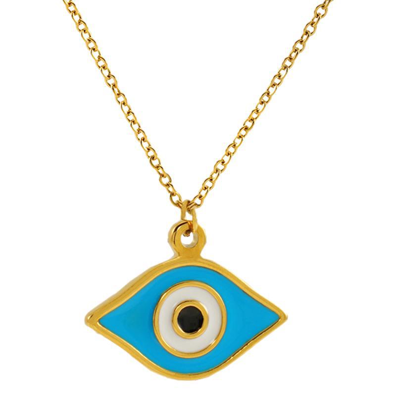 Wholesale Titanium Steel Evil Eye Necklace ACC-NE-ZhongYao004