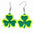 Wholesale St. Patrick's Four Leaf Clover Green Earrings