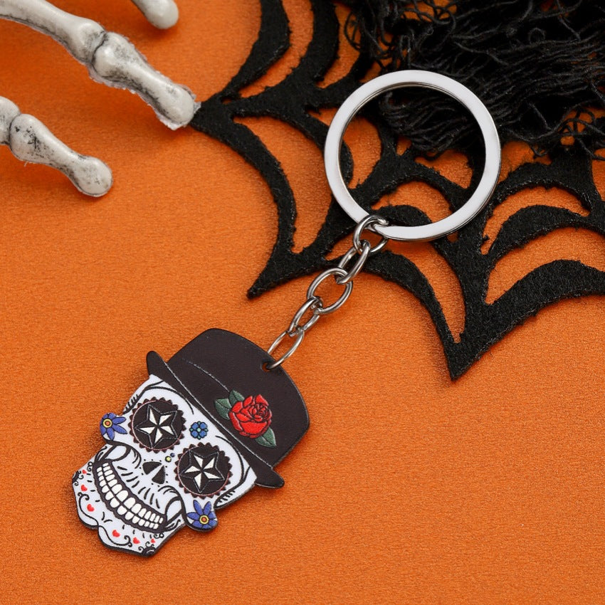 Wholesale Halloween Horror Skull Gothic Acrylic Keychains ACC-KC-RongR079