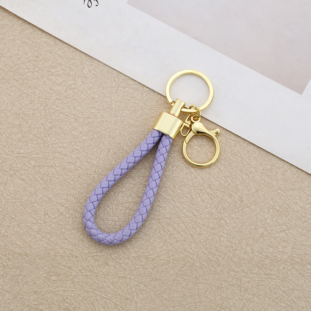 Wholesale Leather Round Dragon Woven Keychain Car Key Accessory Birthday Gift for Colleagues