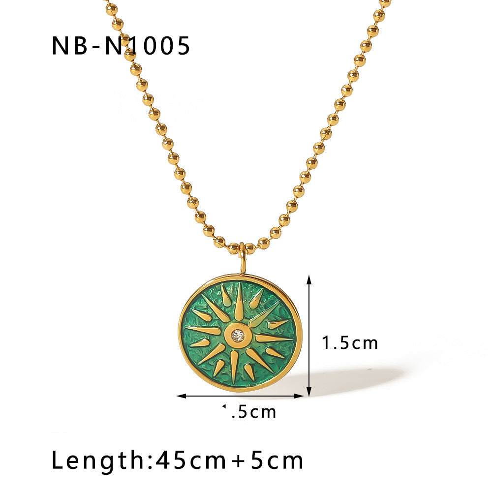 Wholesale Stainless Steel Water Drop Oil Necklace