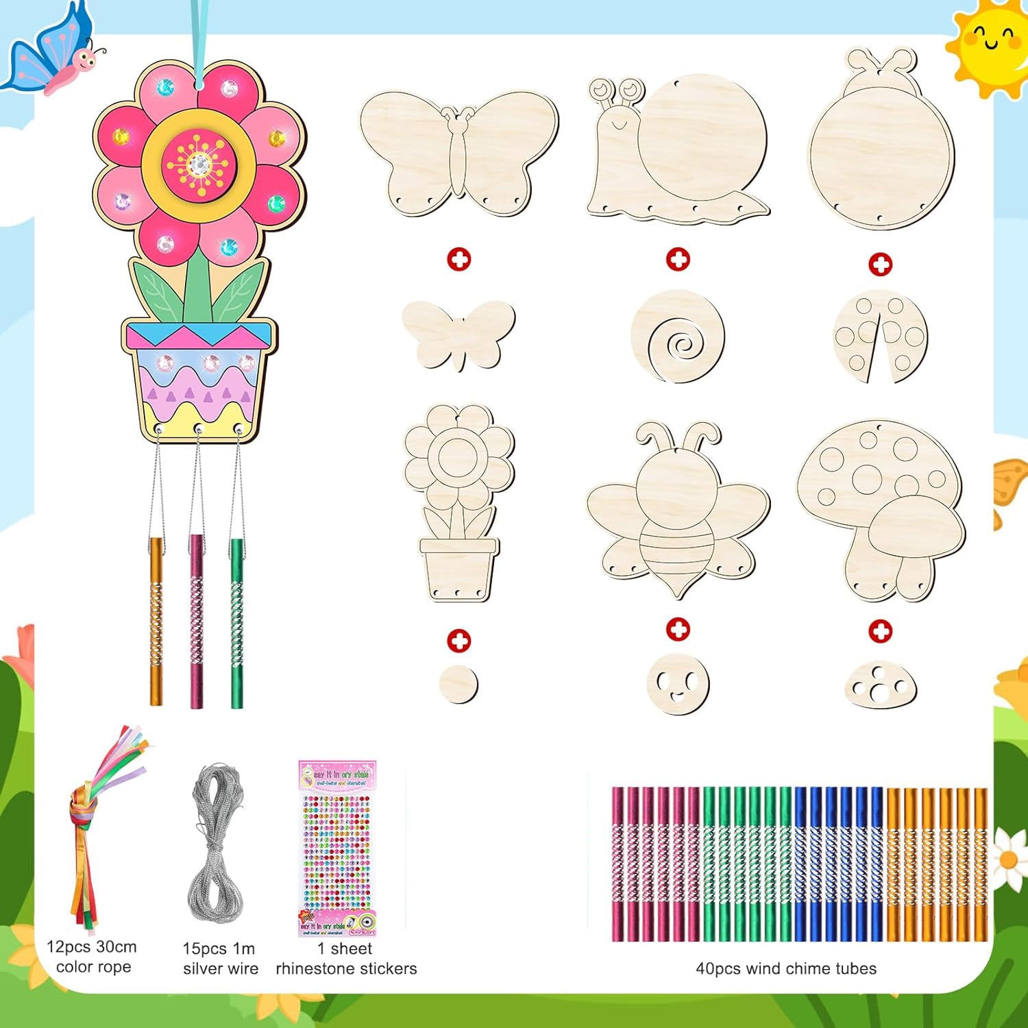 Wholesale rhandmade cat wind chime suit children material bag