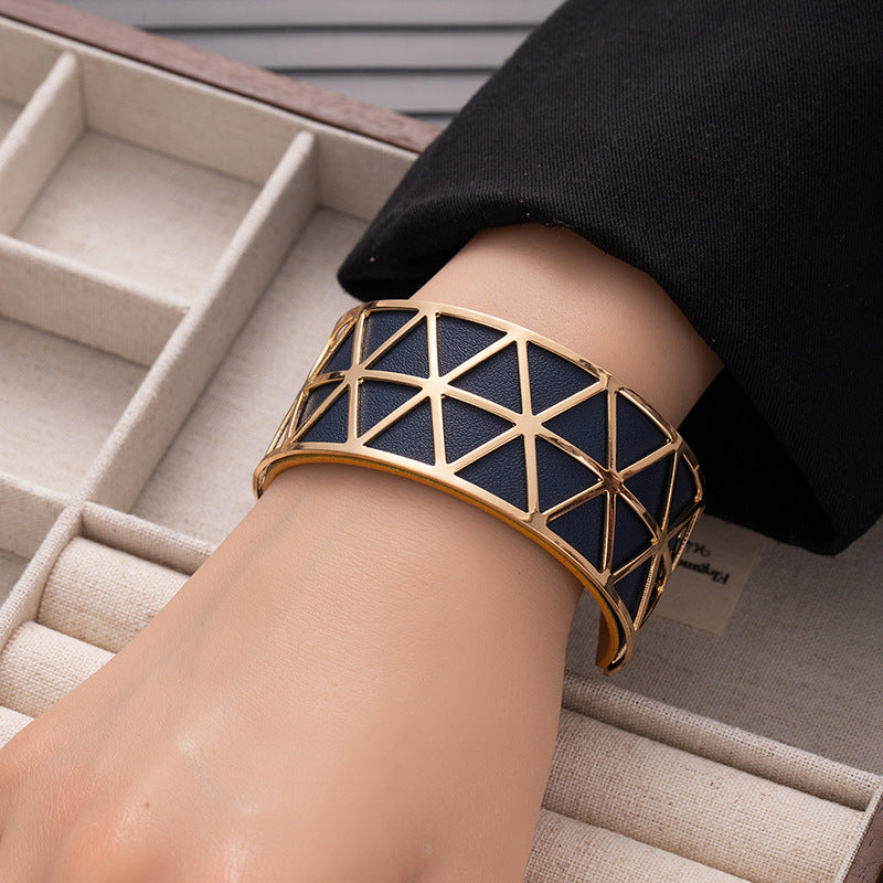 Wholesale Double-sided replaceable colorful PU leather bracelet