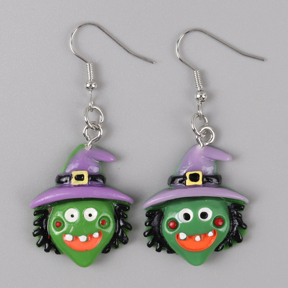 Wholesale  Ghost   Carnival Night Ghost Ghost Head Doll Blood  Earrings