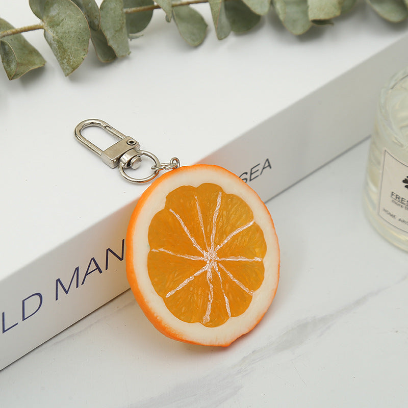 Wholesale  small lemon slice fruit keychain
