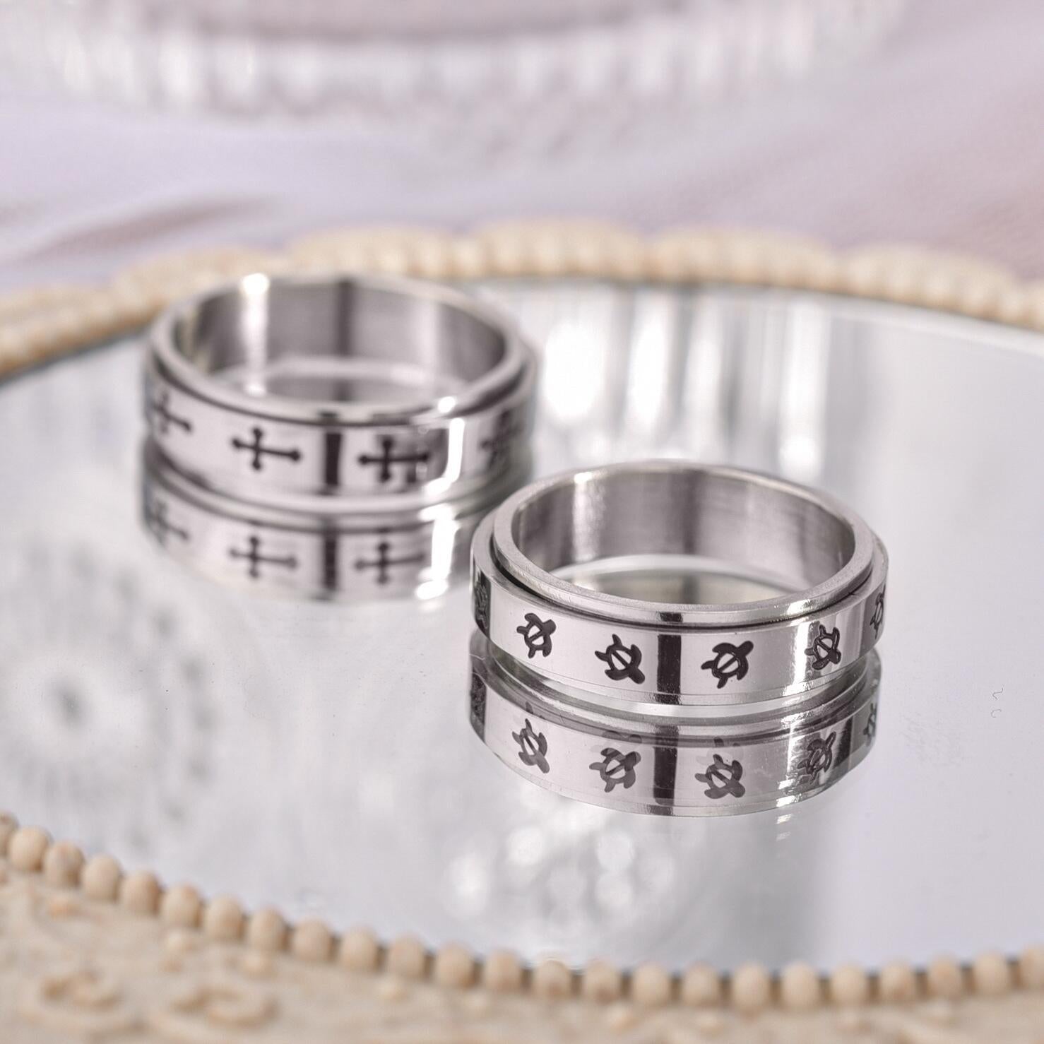 Wholesale  titanium steel rotating ring double rotating ring