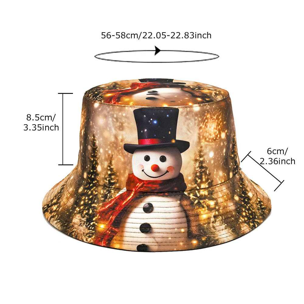Wholesale Christmas snowman pattern bucket hat