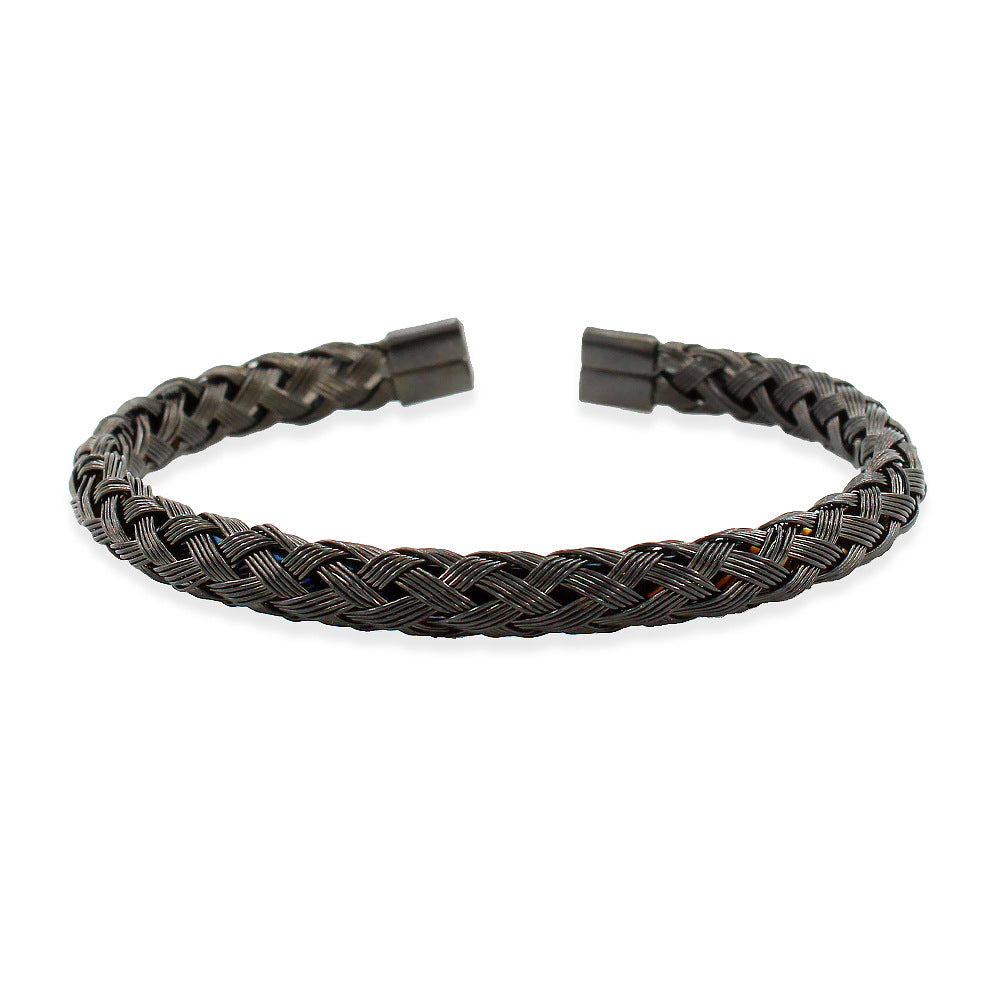 Wholesale Stainless Steel Bracelets Braided Wire Open Bracelet ACC-BT-Yueshi002