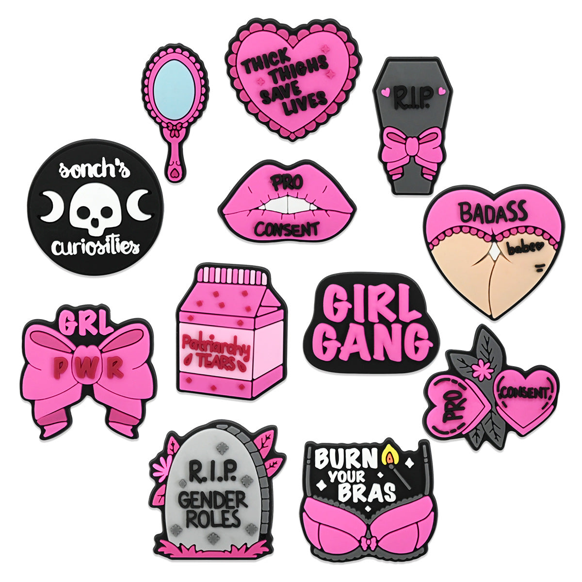 Decorazione casuale all'ingrosso della fibbia della scarpa in gomma morbida del PVC della ragazza del fumetto 100pcs