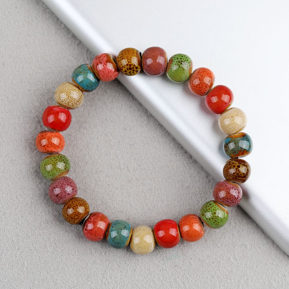 Wholesale Ceramic Glaze Porcelain Bead Bracelet ACC-BT-YXH006