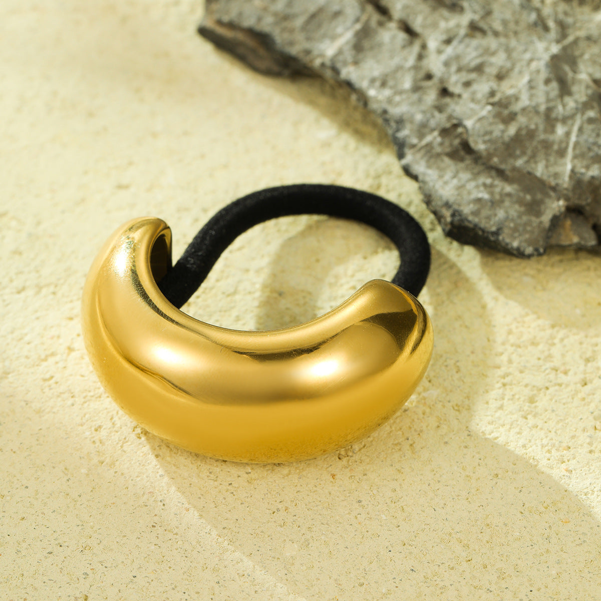 Wholesale  titanium steel smooth arc hollow head rope hair scrunchies