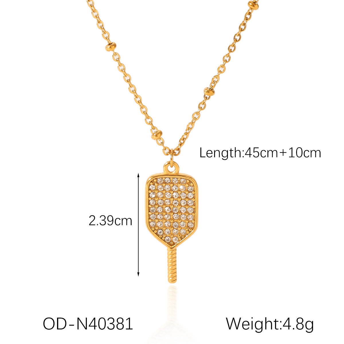 Wholesale Stainless Steel 18K Gold Drops Four-leaf Clover Moon Five-pointed Star Diamond Pendant Necklace