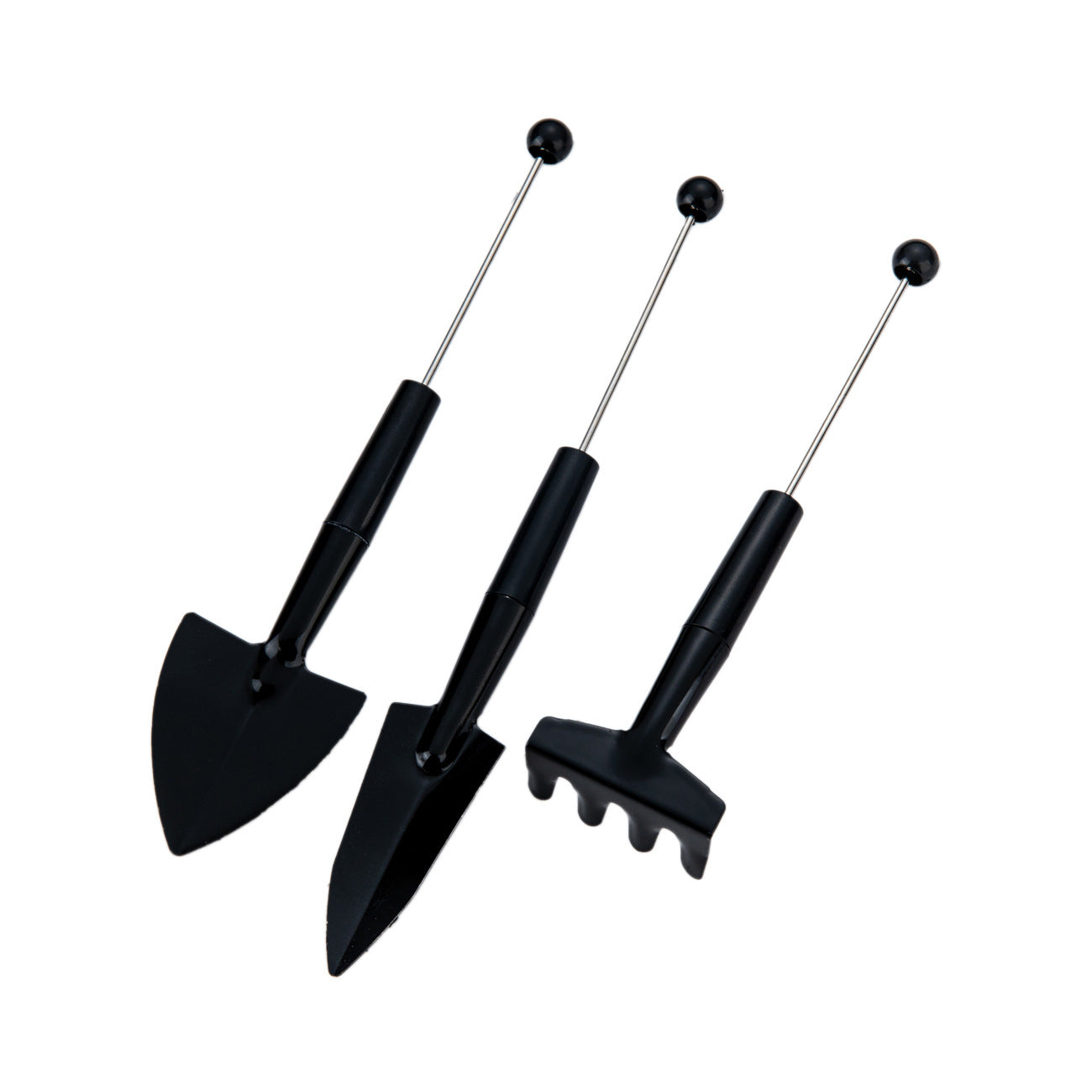 Wholesale DIY Beadable Mini Garden Tools Set Macaron Color DIY Beaded RoseFlower Succulent Plants Tools