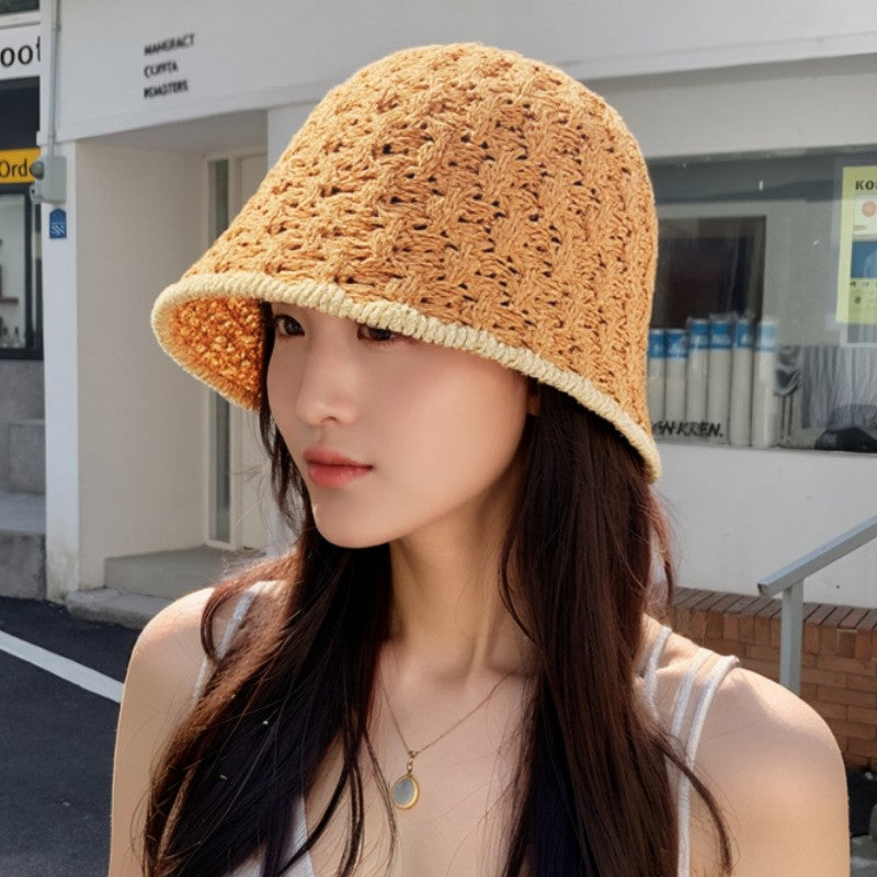 Wholesale Hollow Woven Fisherman Hat Bucket Hat