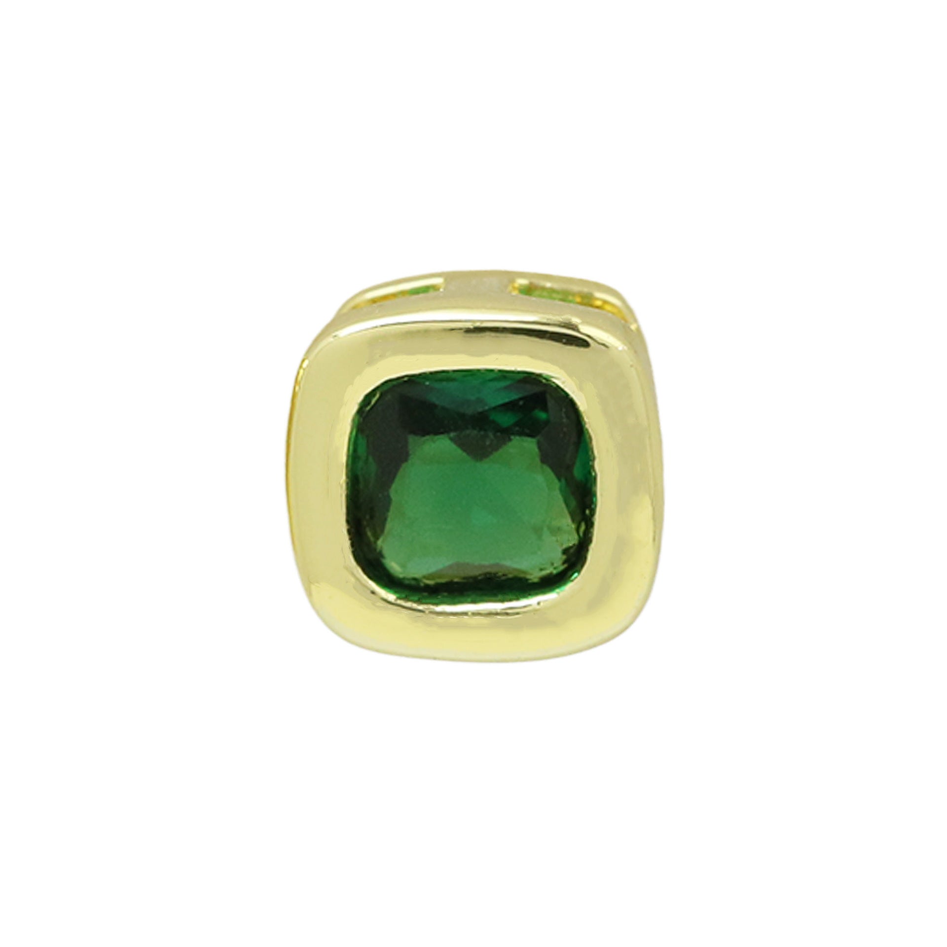 Wholesale Colorful geometric square December birthstone zircon pendant necklace