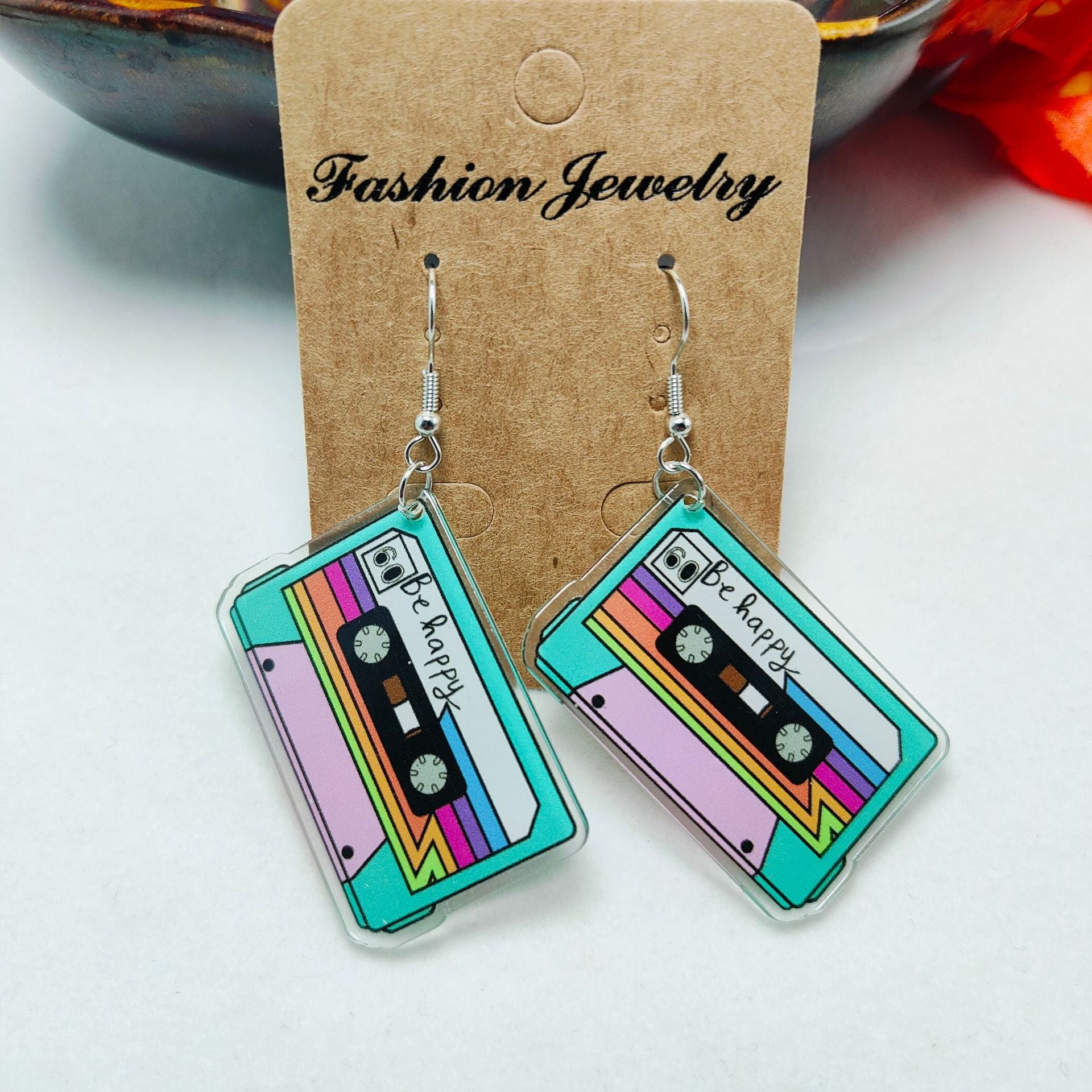 Wholesale Acrylic Vintage Earrings Cute Cartoon Series Earrings ACC-ES-Qiyu012